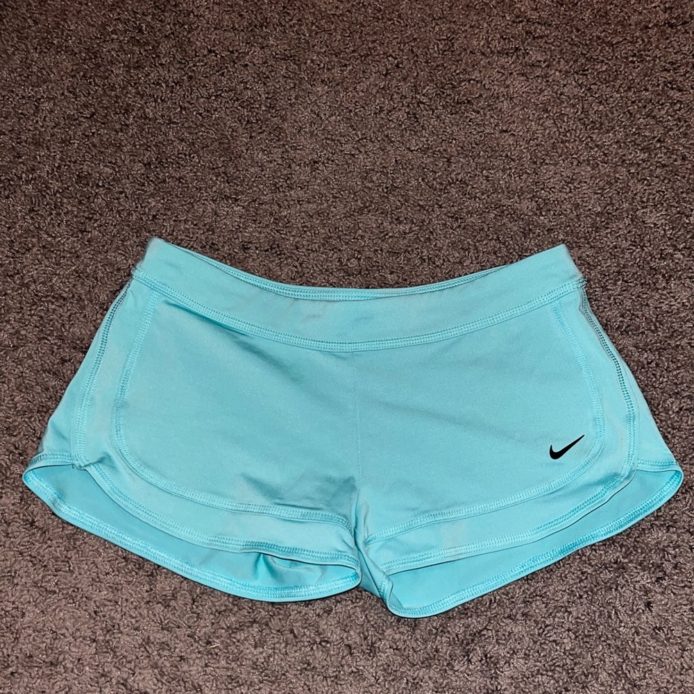 NIKE teal bathing suit/spandex shorts SIZE XS